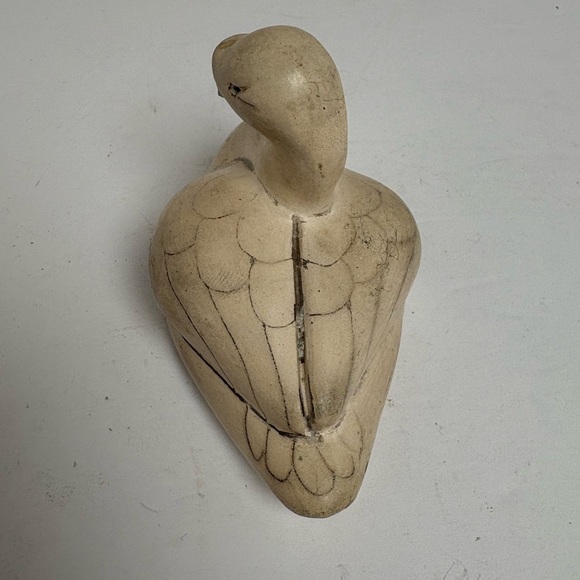 Vintage Hand Carved Wood Swan Figurine (Signed) - Picture 6 of 12